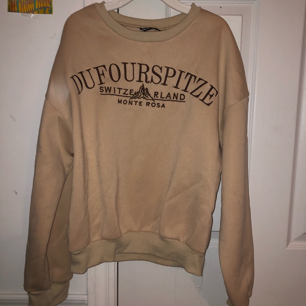 Beige Graphic Sweater